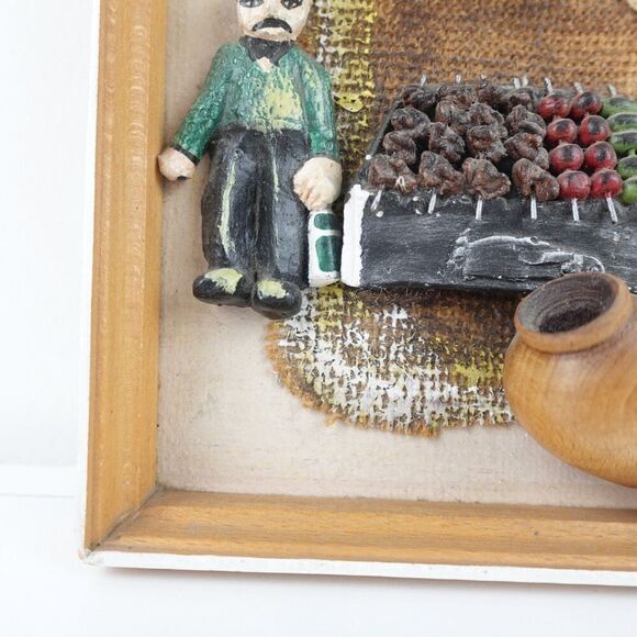 Armenian Folk Art Diorama 3D Picture  Depicting Cooking Handmade - Picture 4 of 13